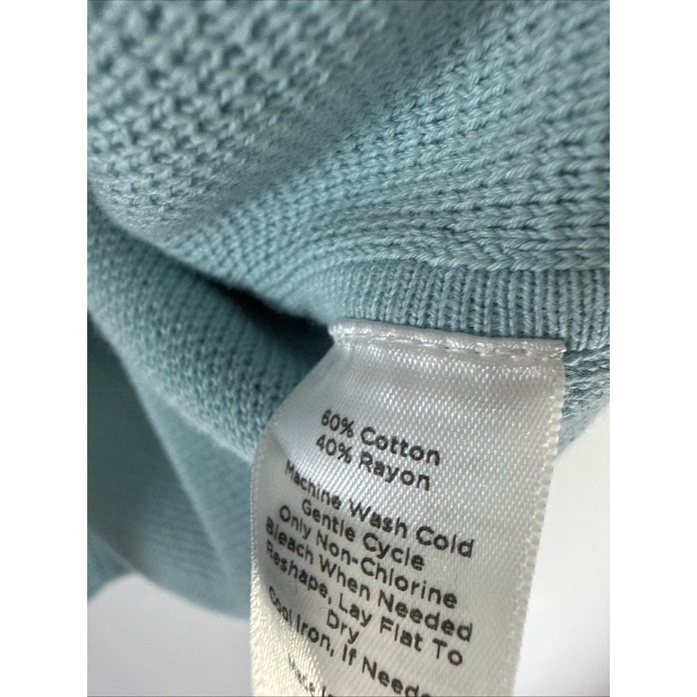 Talbots Women's‎ Coatigan Cardigan Sz Large Solid Blue Ponte Knit Long Sleeve - Picture 5 of 7